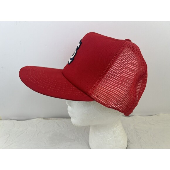 Vtg Dallas Cap St Louis Cardinals Mesh Trucker‎ Snapback Hat Red S/M MLB 80's - Picture 2 of 8
